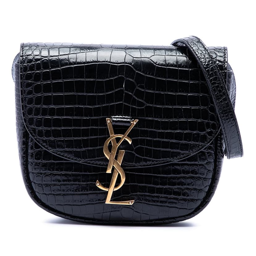 Saint Laurent حقيبة كروس صغيرة منقوش عليها شعار التمساح كايا