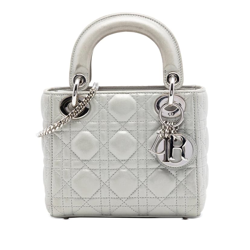 Dior Mini Iridescent Lambskin Cannage Lady Dior