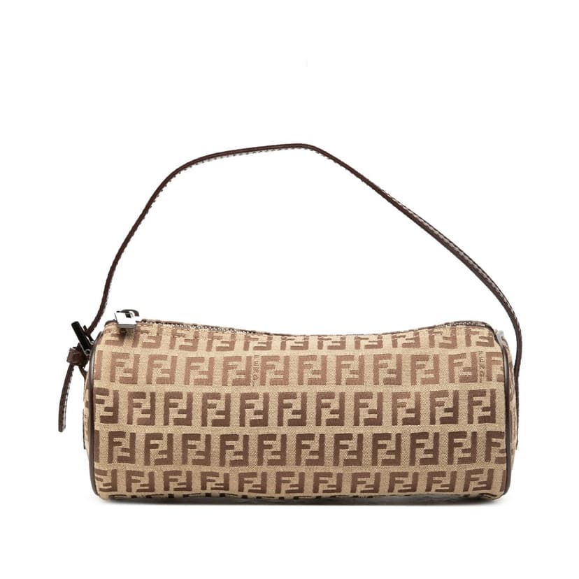 Fendi Zucchino Canvas Barrel Pochette