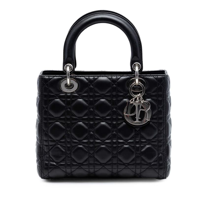 Dior Medium Lambskin Cannage Lady Dior