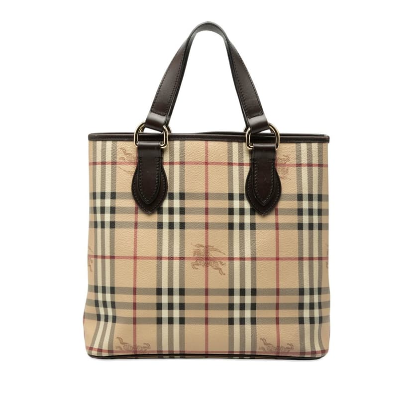 Burberry Haymarket Check Coated Canvas Tote