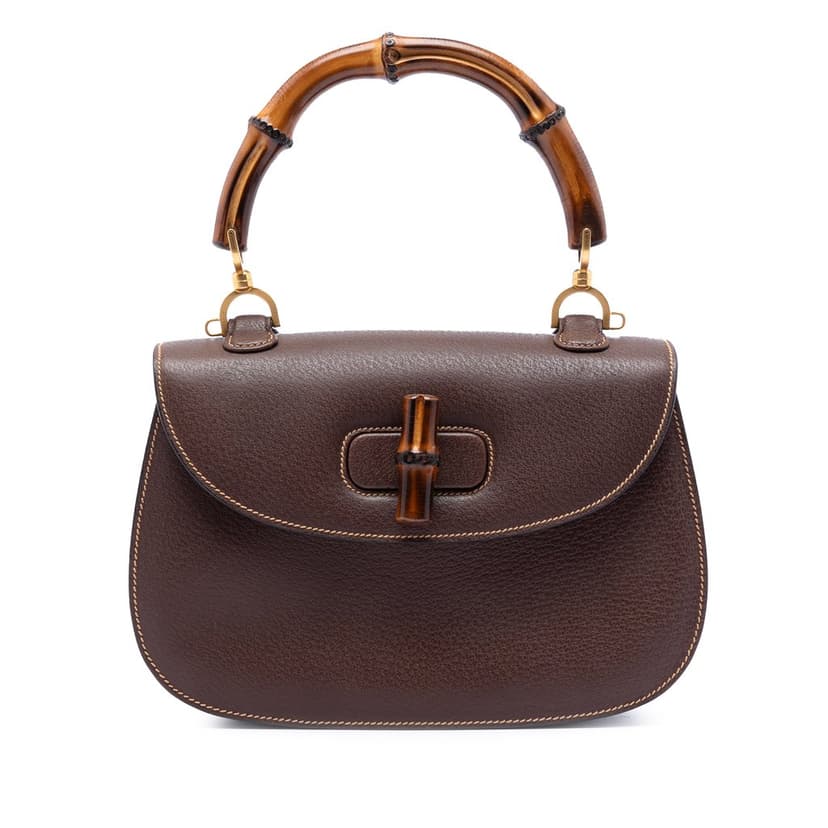 Gucci Medium Calfskin Bamboo Top Handle Bag