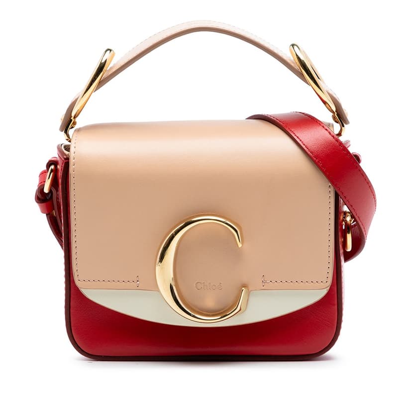 Chloé Mini Tricolor Calfskin C Satchel