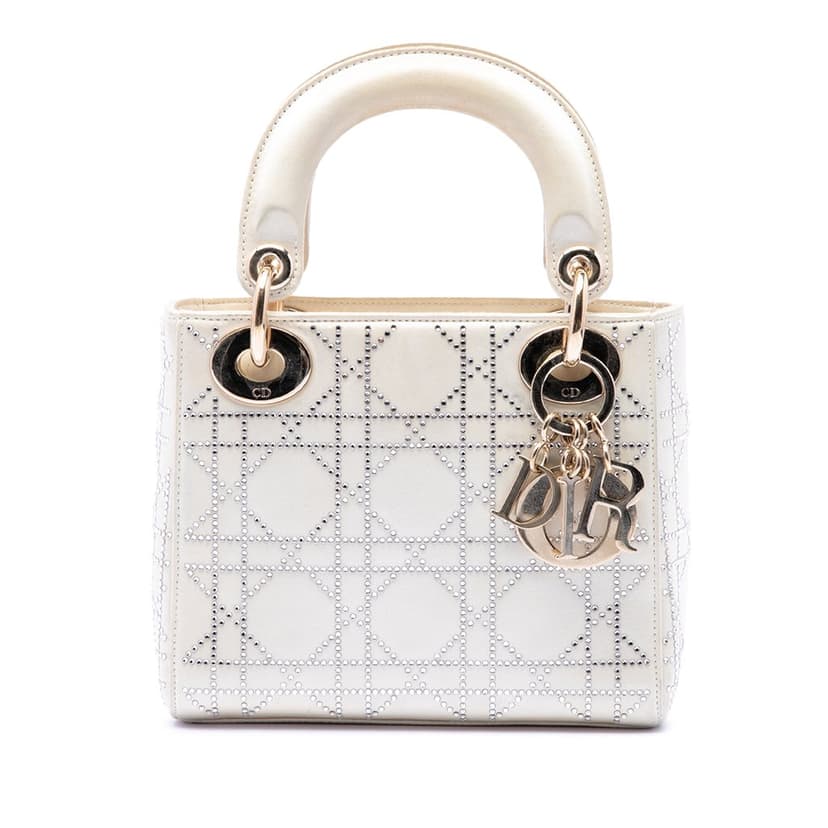 Dior Mini Satin Cannage Crystal Embellished Lady Dior
