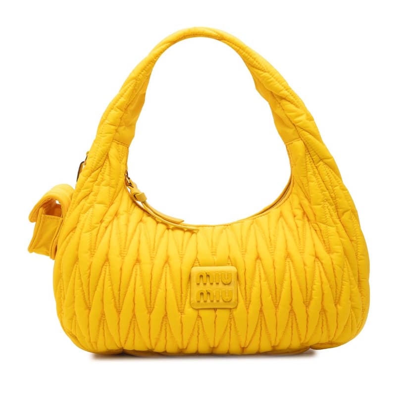 Miu Miu Matelasse Tessuto Wander Hobo