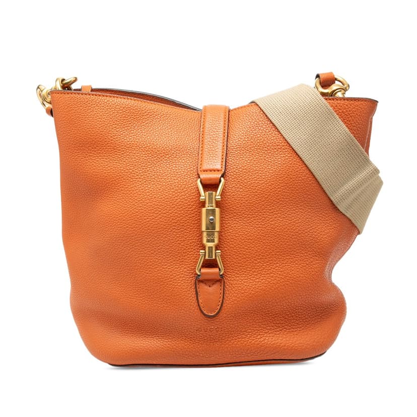 Gucci Grained Calfskin Soft Jackie Bucket Bag