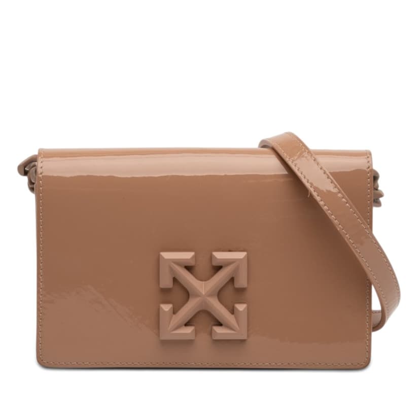 Off-White Patent Jitney 0.5 Crossbody