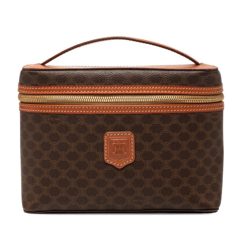 Celine Macadam Coated Canvas Vanity Bag