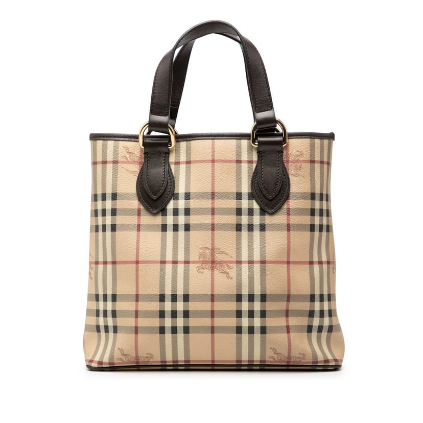 Burberry Haymarket Check Coated Canvas Tote
