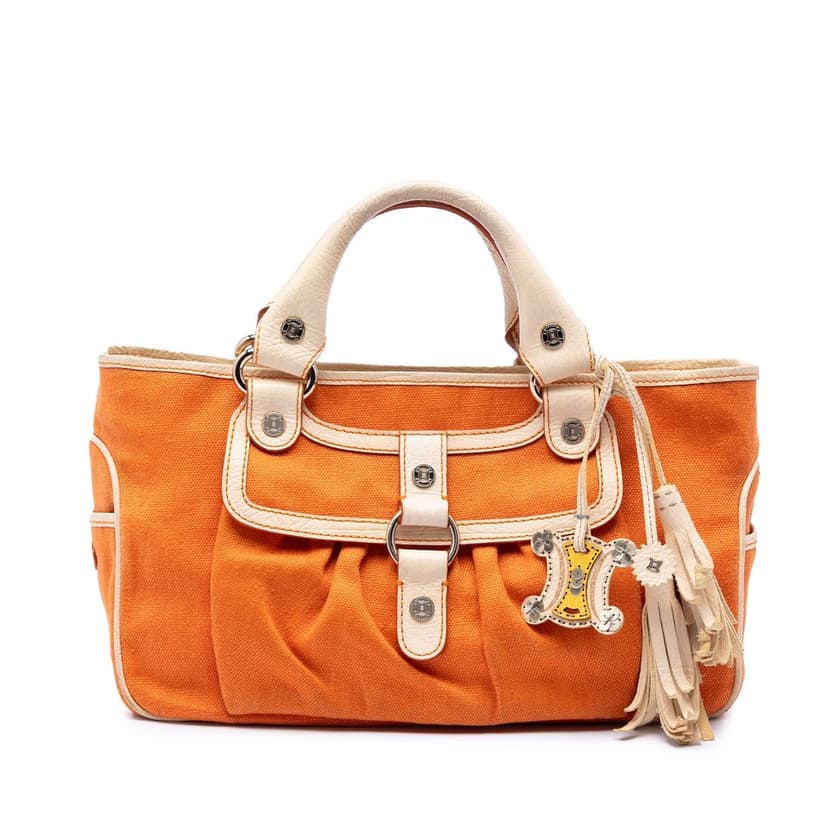 Celine Canvas Boogie Handbag