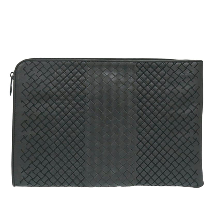 Bottega Veneta Nappa Intreccio Imperatore Zip Clutch