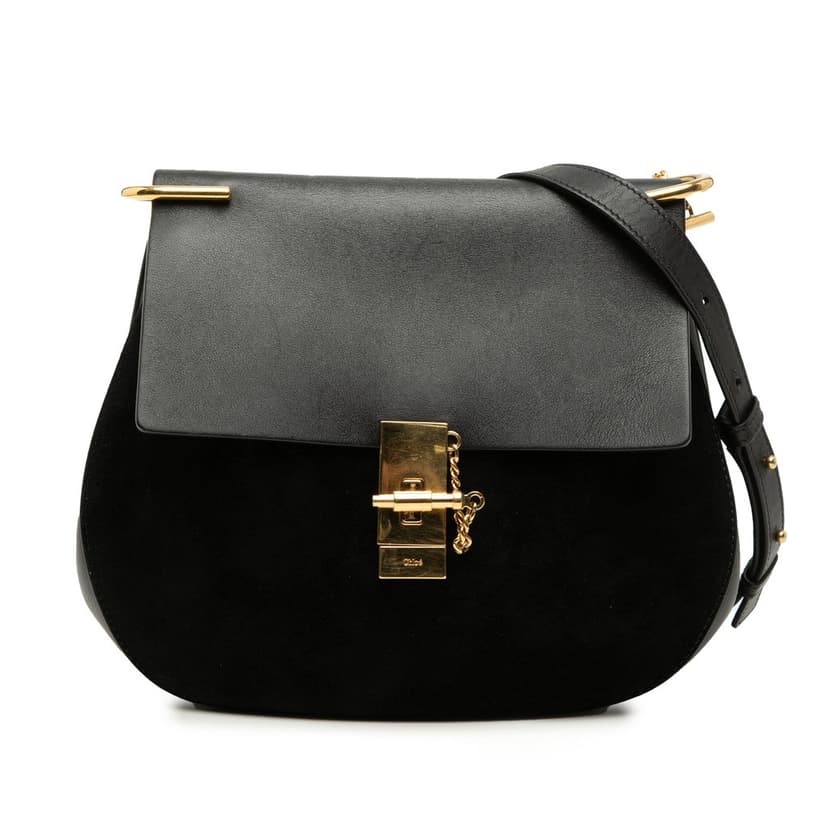 Chloé Medium Suede and Calfskin Drew Crossbody