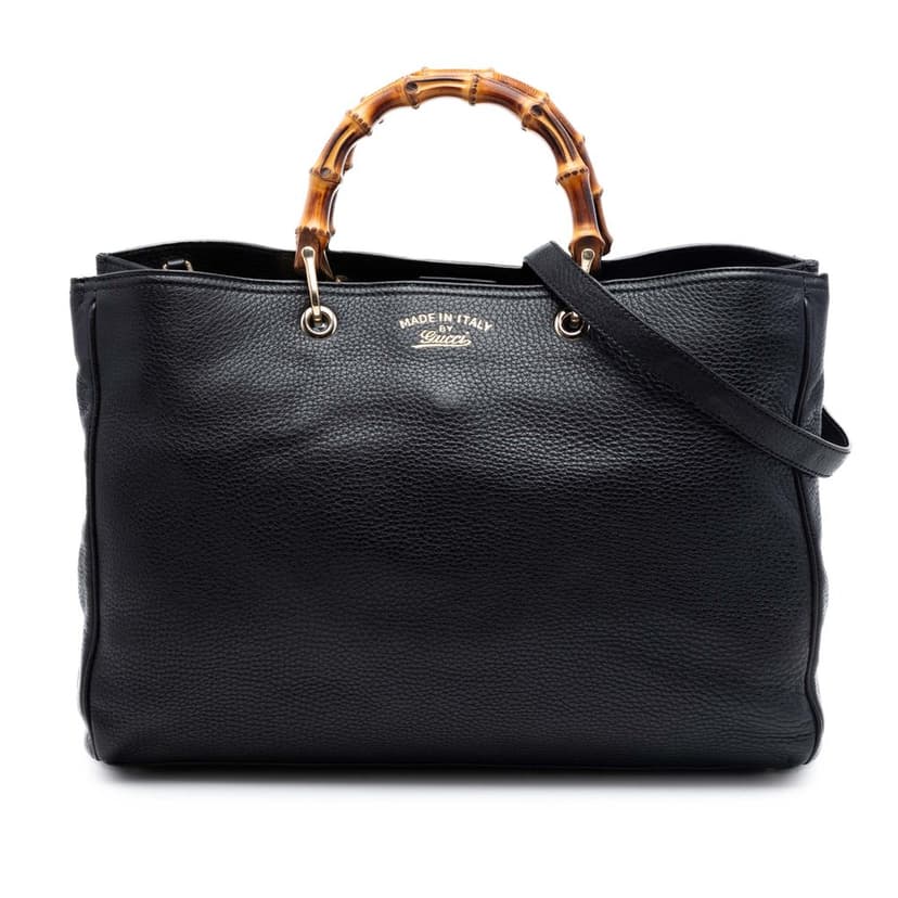 Gucci Large Calfskin Bamboo Shopper Satchel