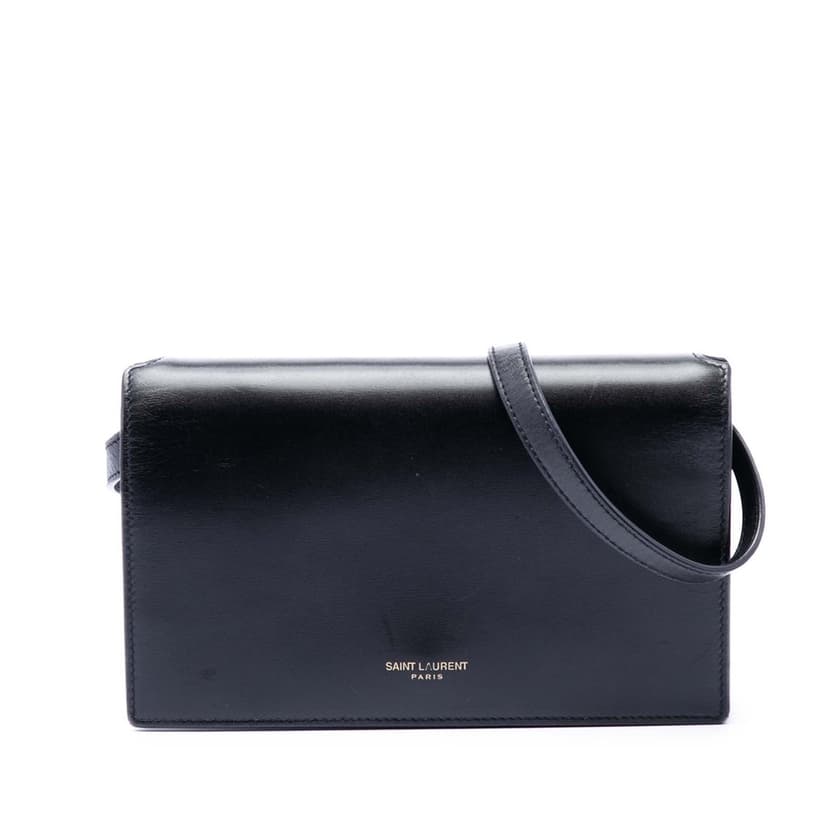 Saint Laurent حقيبة كروس جلدية