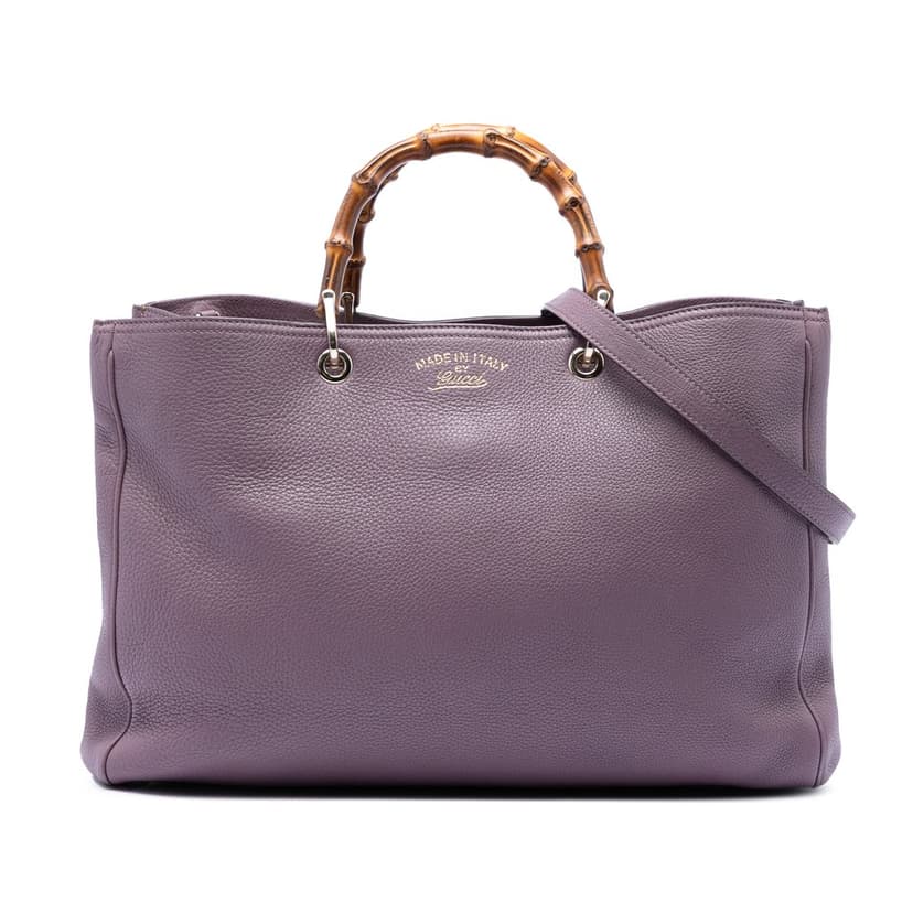 Gucci Large Calfskin Bamboo Shopper Satchel
