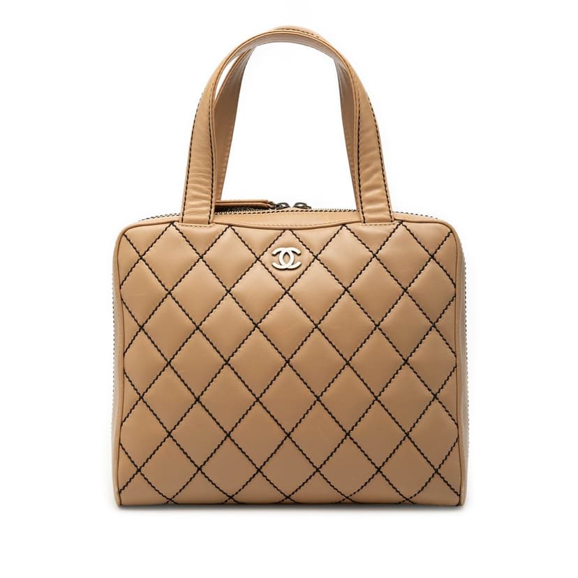 Chanel CC Lambskin Wild Stitch Handbag
