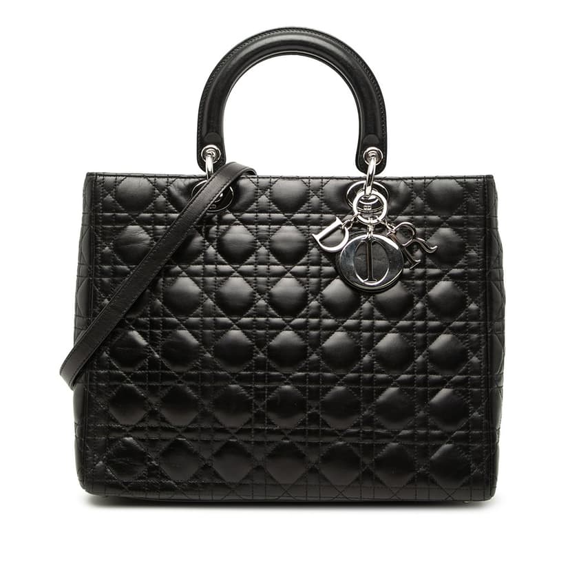 Dior Large Lambskin Cannage Lady Dior