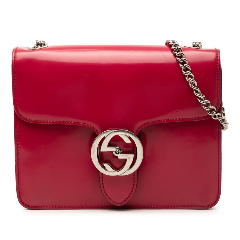 Gucci Small Polished Calfskin Interlocking G Dollar Crossbody