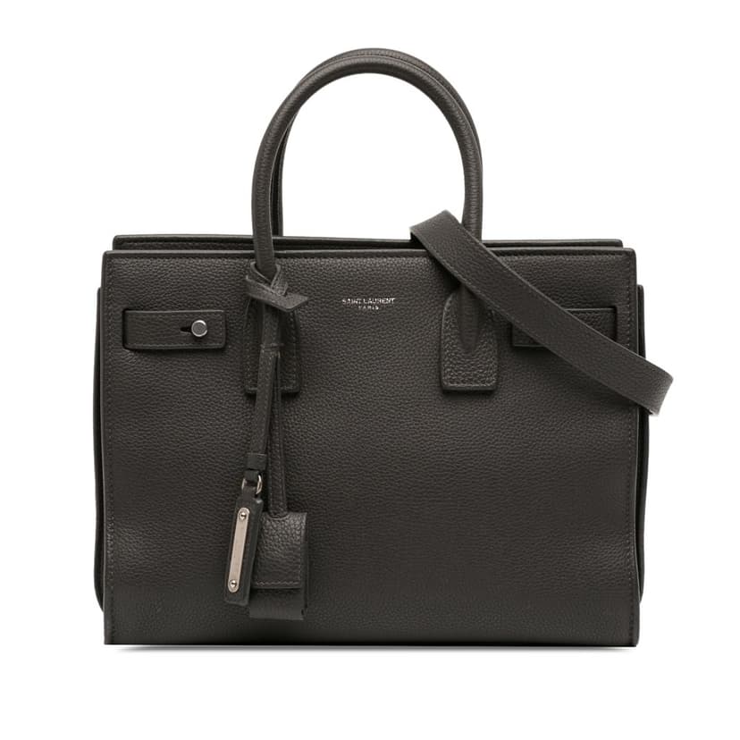 Saint Laurent Baby Grained Calfskin Sac de Jour Satchel