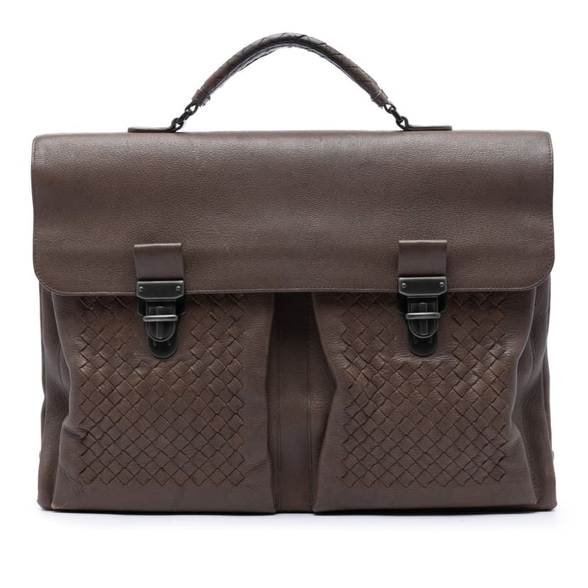 Bottega Veneta Intrecciato Trimmed Nappa Business Bag