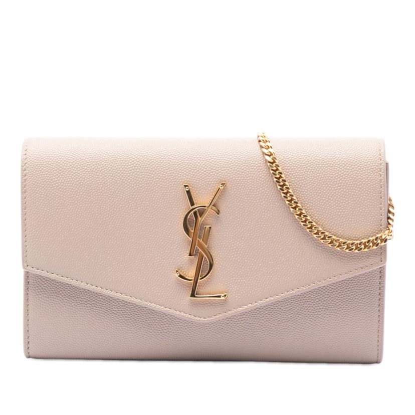 Saint Laurent Grain De Poudre Uptown Chain Wallet