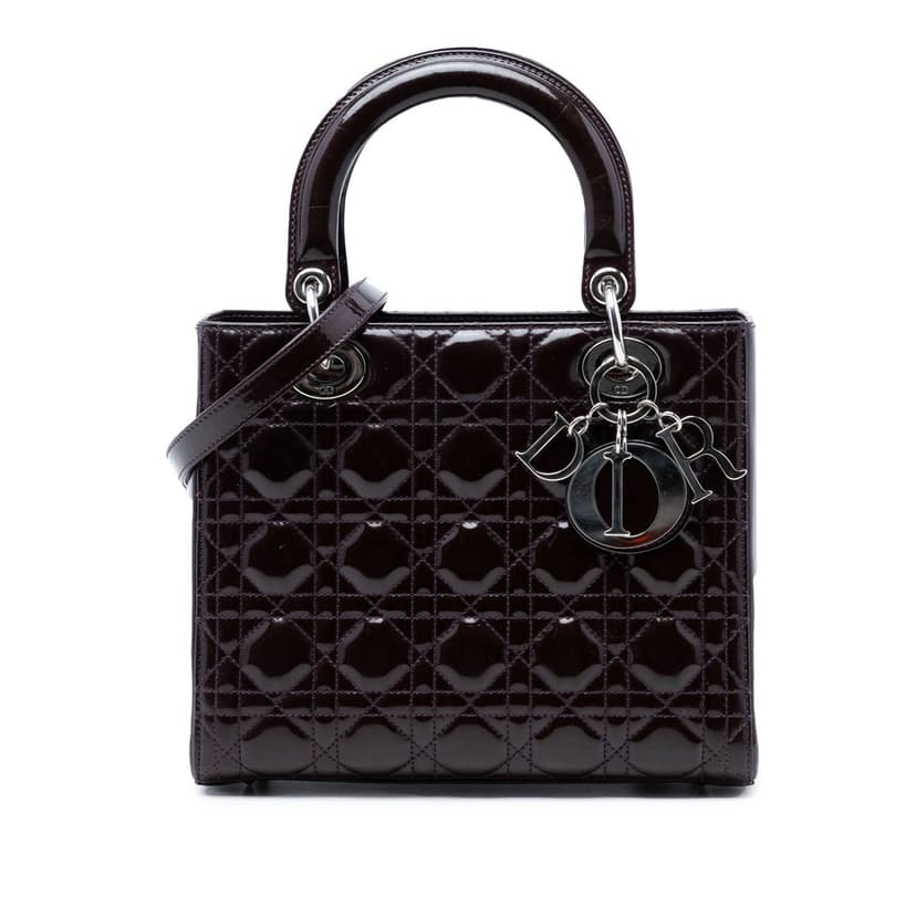 Dior Medium Patent Cannage Lady Dior