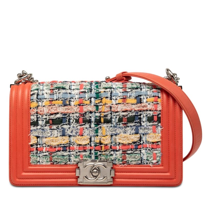 Chanel Medium Tweed and Lambskin Boy Flap
