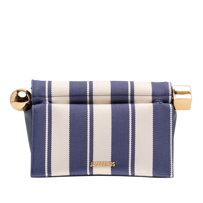 Jacquemus Bicolor Raffia La Pochette Rond Carre
