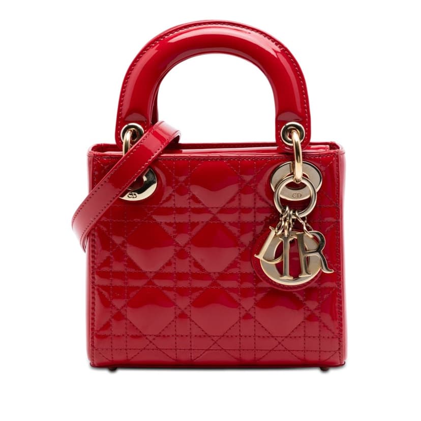 Dior Mini Patent Cannage Lady Dior