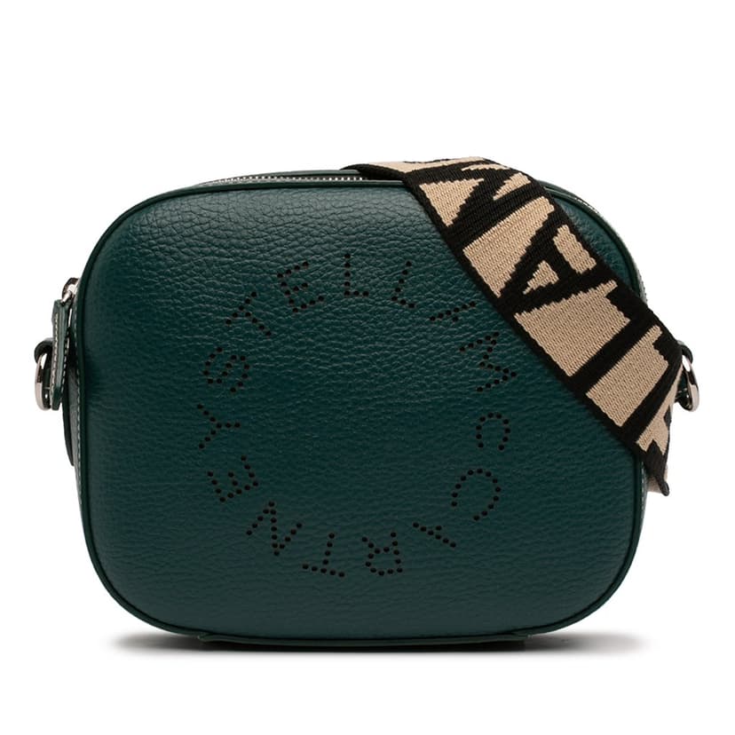 Stella McCartney Perforated Leather Logo Camera Bag