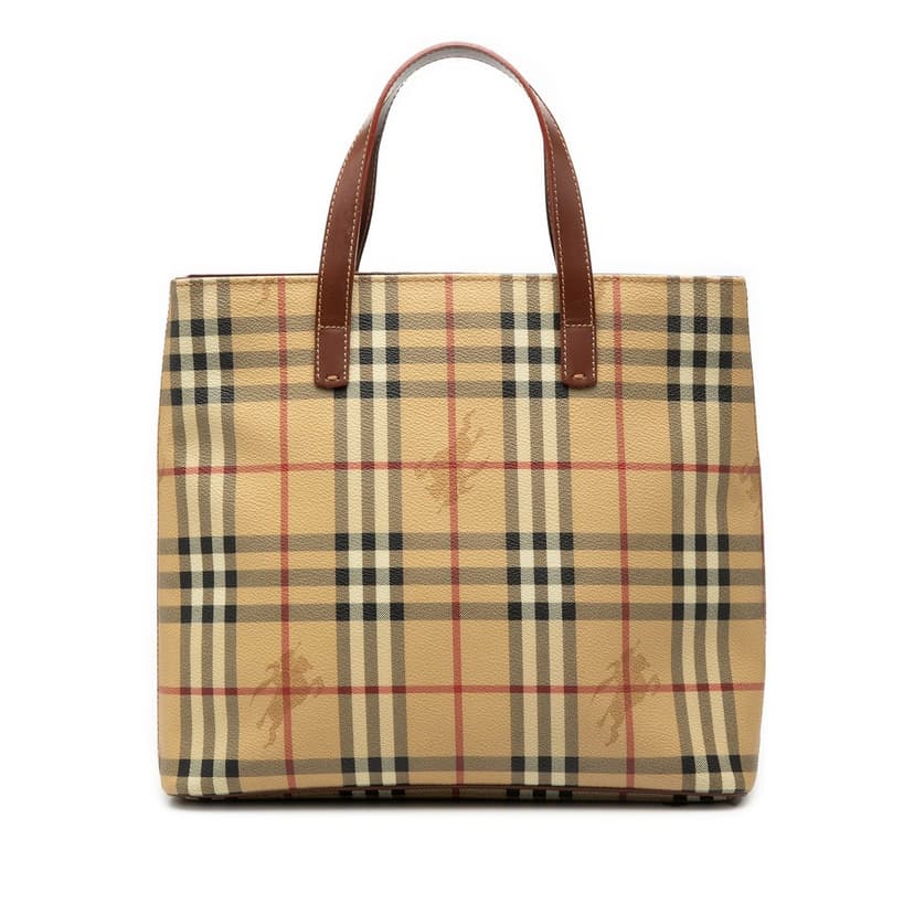 Burberry Haymarket Check Coated Canvas Tote