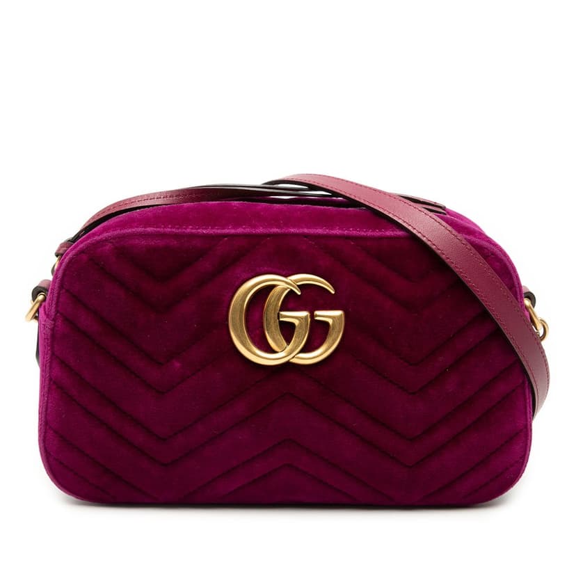 Gucci Small GG Marmont Matelasse Velvet Crossbody