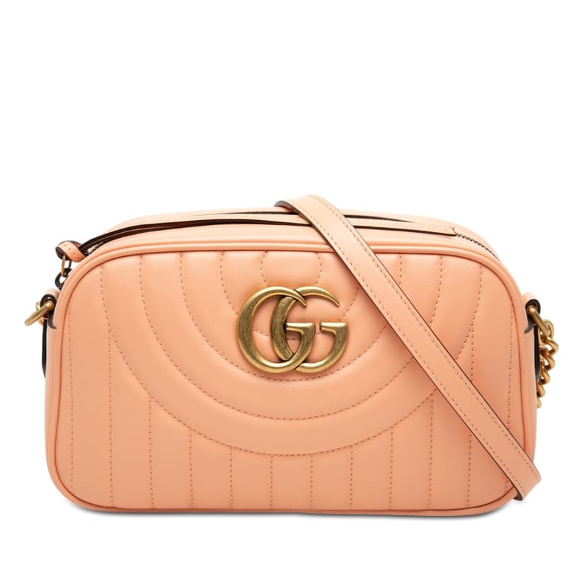 Gucci Small GG Marmont Matelasse Calfskin Vertical Ring Crossbody