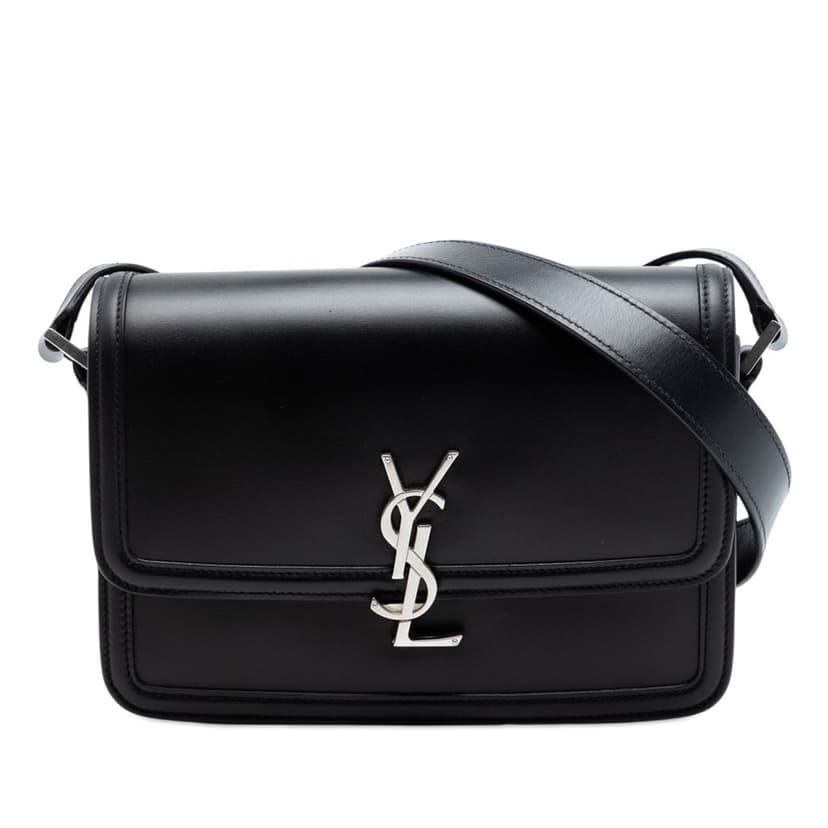 Saint Laurent حقيبة سولفرينو متوسطة الحجم من جلد العجل، مع علبة