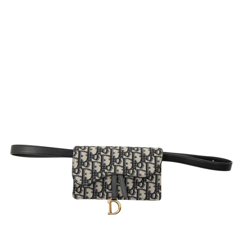 Dior Oblique Canvas Saddle Belt Bag
