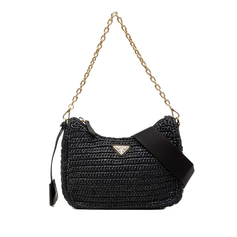 Prada Yarn Effect Raffia Crochet Re Edition 2005 Satchel
