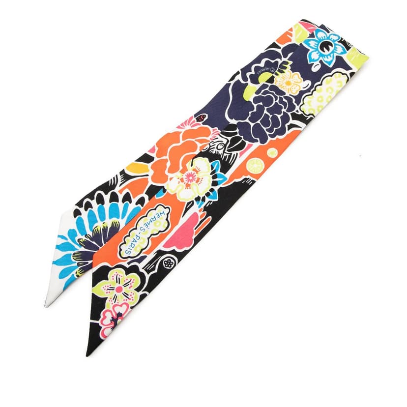 Hermès Bingata Silk Twilly Scarf