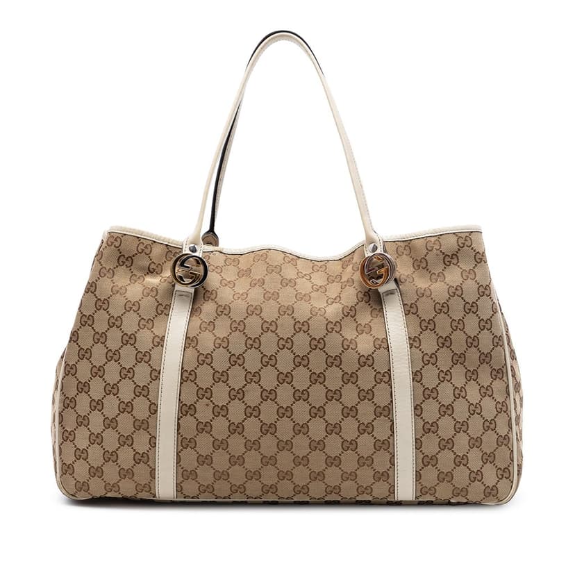 Gucci Large GG Canvas Twins Tote