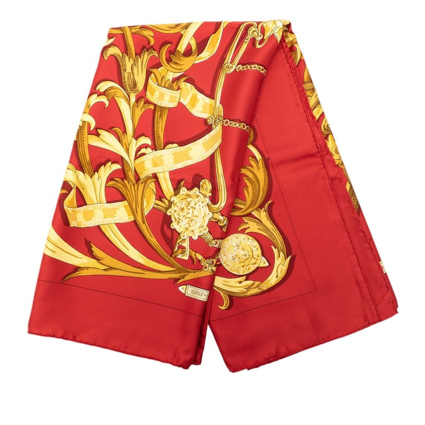 Hermès Le Mors A La Conetable Silk Scarf 90
