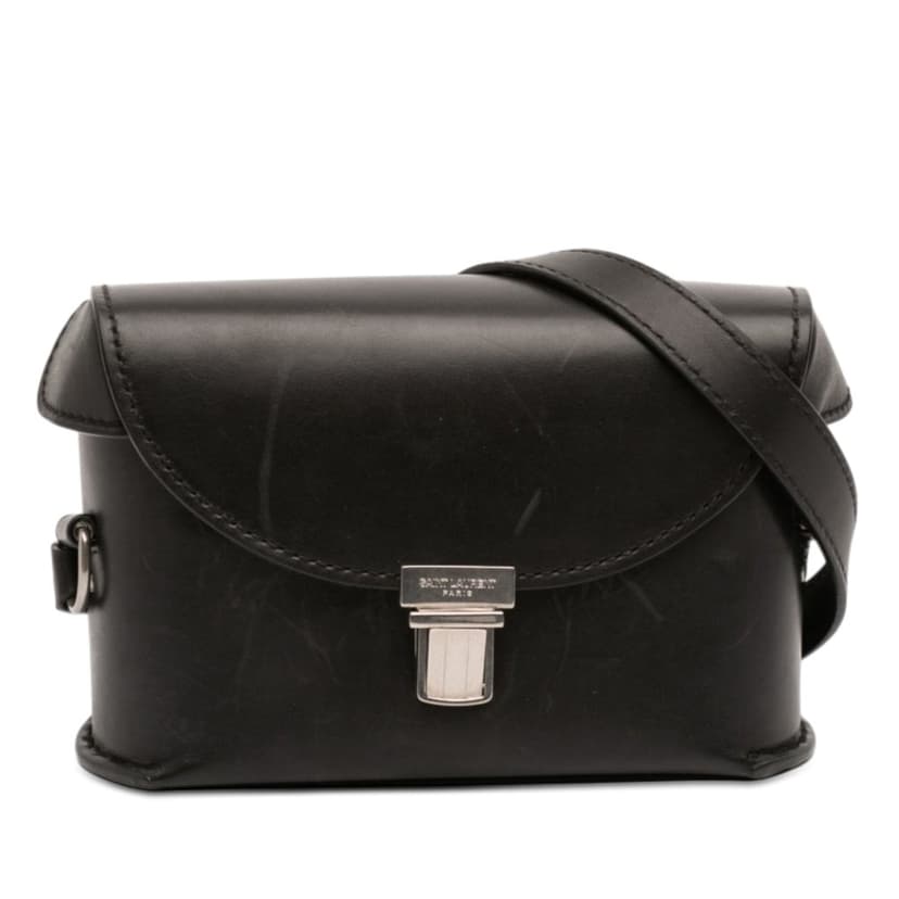 Saint Laurent Leather Tuc Box Crossbody