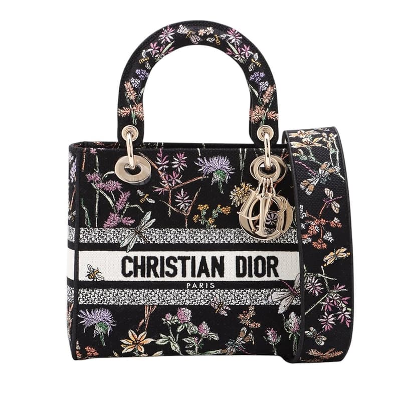 Dior Medium Embroidered Canvas Herbarium Lady D Lite