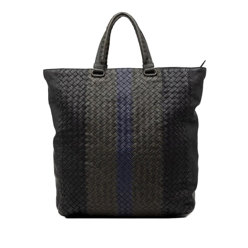 Bottega Veneta Tricolor Nappa Intrecciato Convertible Tote