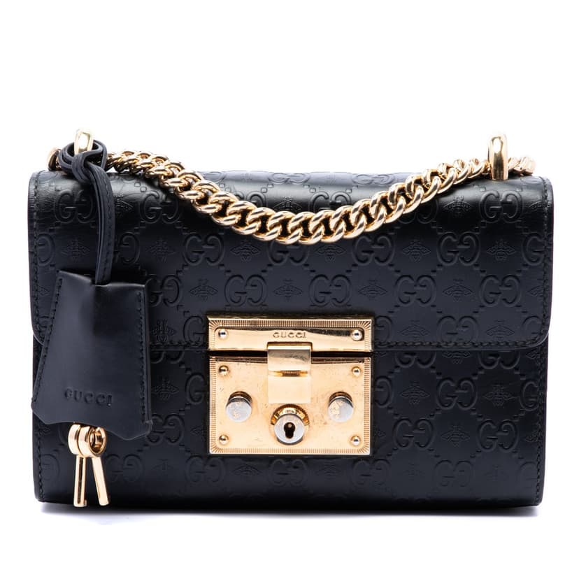 Gucci Small Guccissima Padlock Crossbody