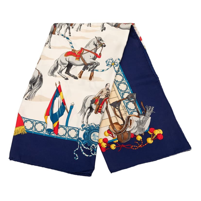 Hermès Real Escuela Andaluza Del Arte Ecuestre Silk Scarf 90