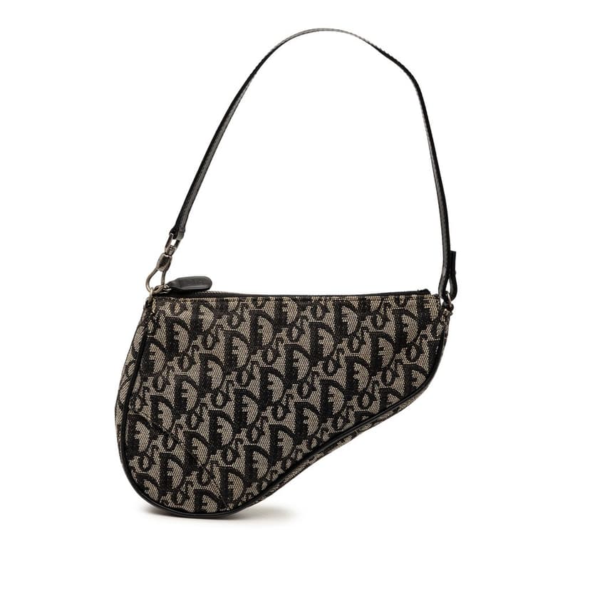 Dior Mini Diorissimo Canvas Saddle Pochette