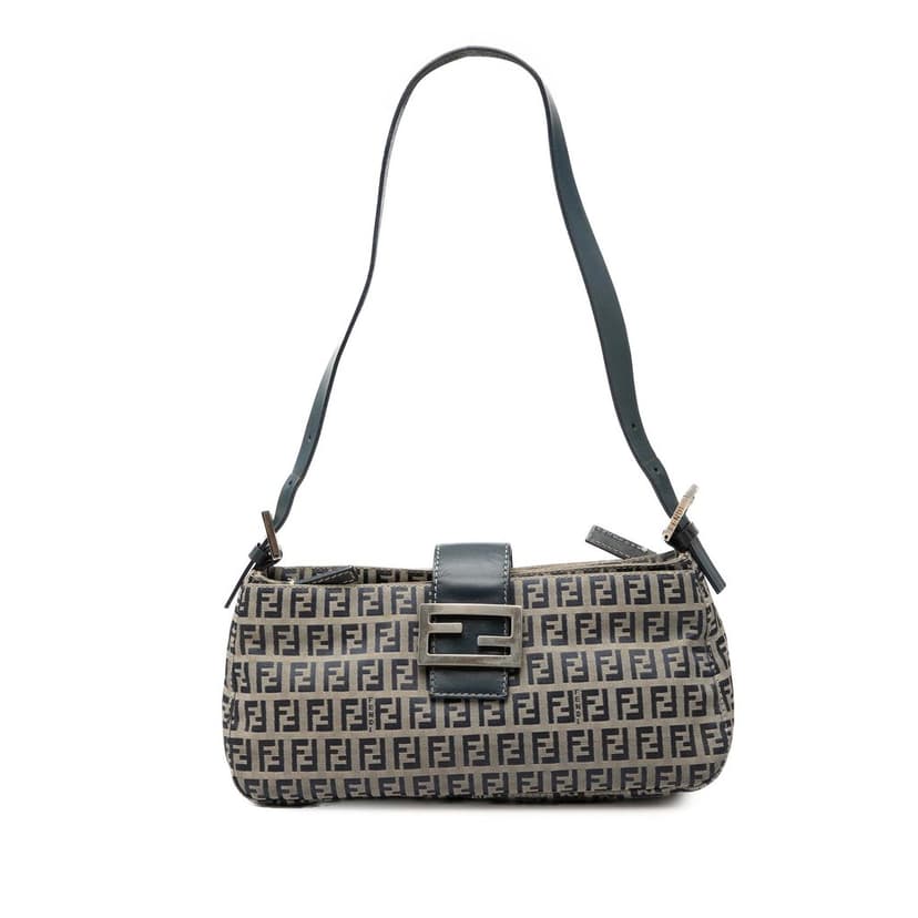 Fendi Zucchino Canvas Shoulder Bag
