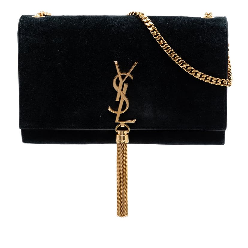 Saint Laurent Medium Suede Monogram Kate Tassel Crossbody