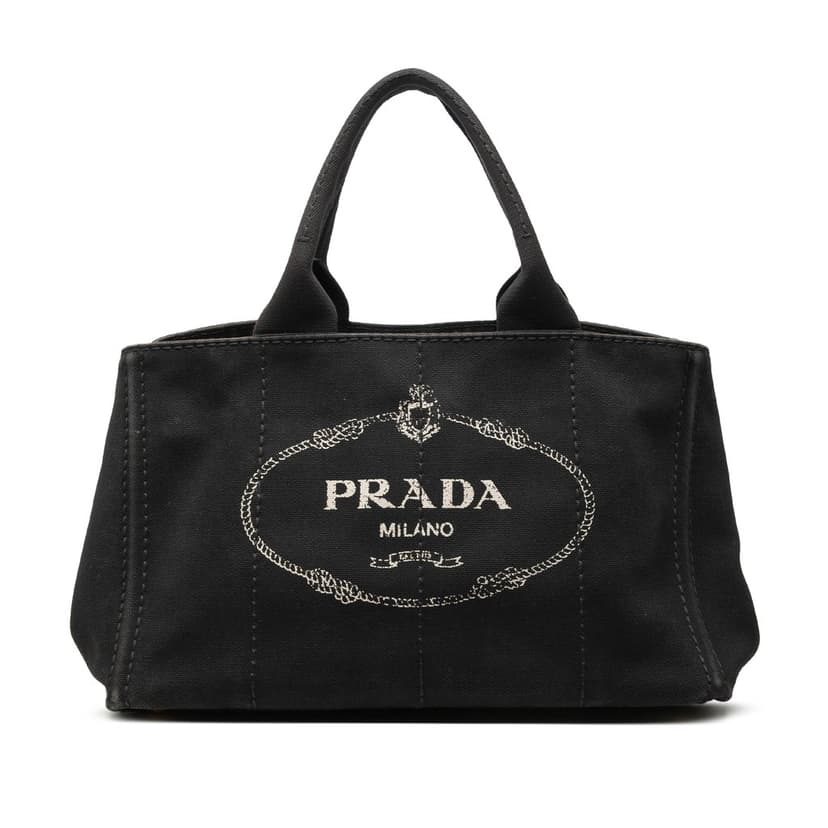 Prada Canvas Canapa Logo Satchel