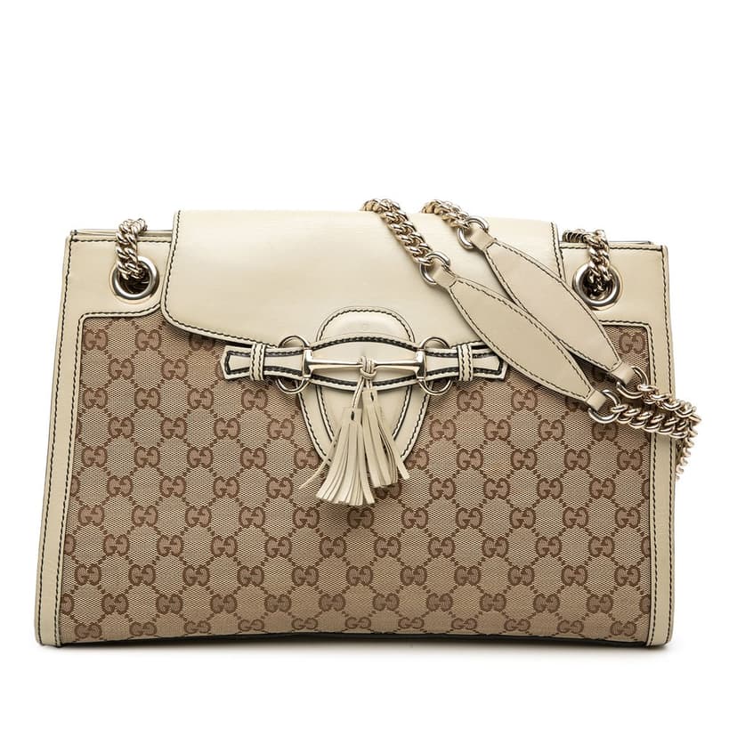 Gucci Large GG Canvas Emily Shoulder Bag