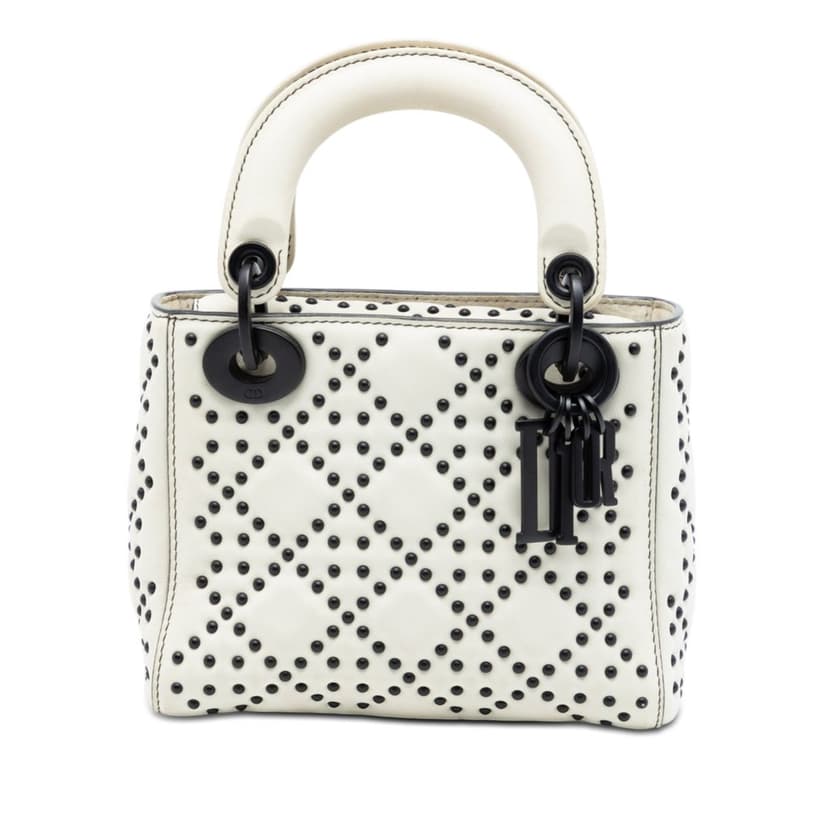 Dior Mini Ultra Matte Calfskin Cannage Studded Supple Lady Dior